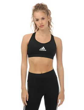 Womens Power React Train Support Bra In Black-White - Size 32c - Adidas - FashionsVida