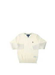 Maglione a trecce POLO BOYS AVORIO XL