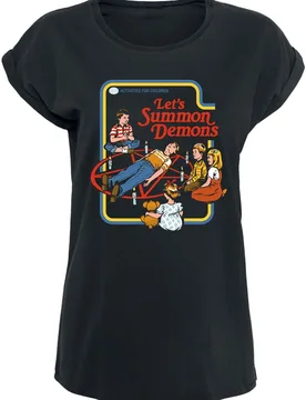 T-Shirt - Let's Summon Demons - L bis 5XL - für Damen - Größe L - schwarz - Frauen - female - Steven Rhodes - FashionsVida