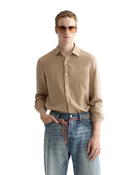 Chemise à Manches Longues Seasonal Core 182346 Linen Regular Fit Amphora L - Scotch & Soda - FashionsVida