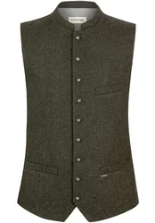 Trachtenweste Devito (moosgrün, Gr. 60) von Classics für Herren, Oberteile, 50% Wolle, 25% Viskose, 25% Polyester