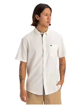 Camicia A Maniche Corte Time Box Snow White 2XL - Quiksilver - FashionsVida