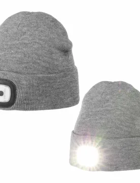 Chilllight Cuffed Beanie with LED by - grey - Herren - Size: One Size - Chillouts - FashionsVida
