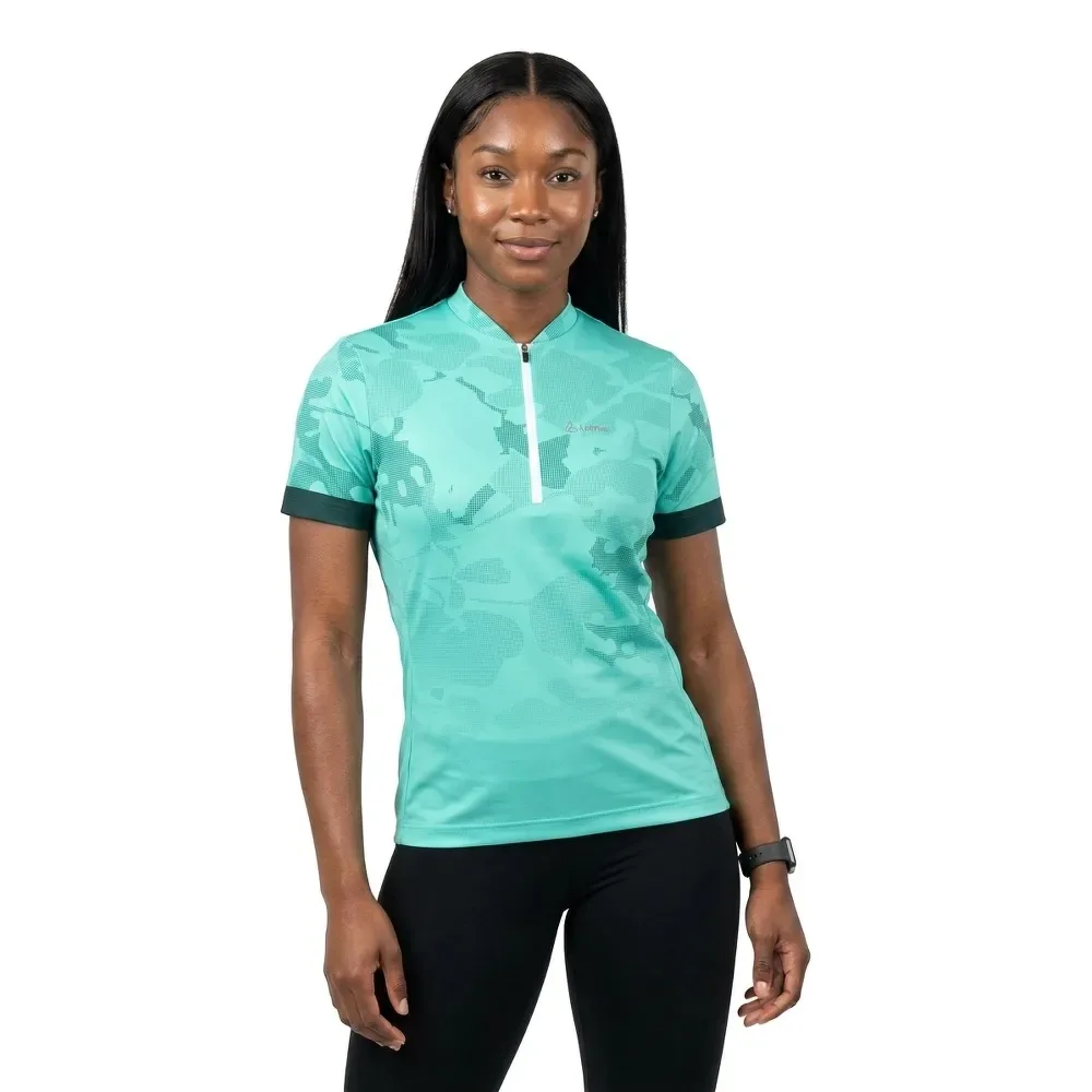 Maglia A Maniche Corte Illusion Half Zip Clearwater - Loeffler - FashionsVida