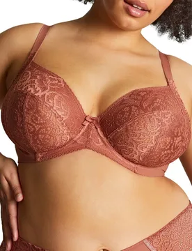 Womens Estel Plunge - Brown Polyamide - Size 42dd - Panache - FashionsVida