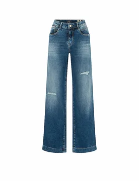 Jeans Flared Fit RICH PALAZZO azul 44/L32 - Mac - FashionsVida