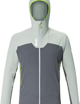 Veste d'alpinisme stretch et déperlante - Kamet XCS Light Hoodie M Tarmac Granite en Softshell - Taille XL - Gris - Millet - FashionsVida