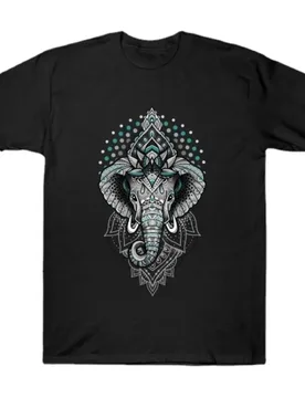 Novel Lotus Elephant Printed T-Shirt. Summer Cotton O-Neck Short Sleeve Mens T Shirt New S-3XL - Aliexpress - FashionsVida