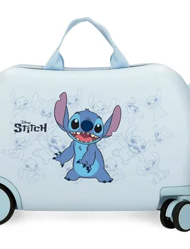 Maleta infantil 2 ruedas multidireccionales happy stitch rígida con capacidad de 24l - Disney - FashionsVida