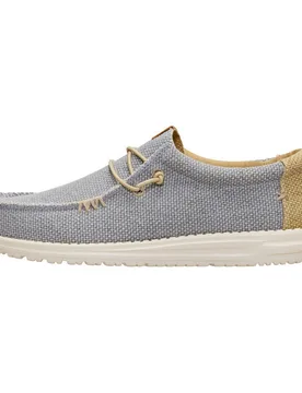 Scarpe wally braided uomo flannel grey/olive grey - HEY DUDE - FashionsVida