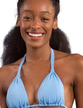 Top de bikini cuello halter liso con relleno - Río de Sol - FashionsVida
