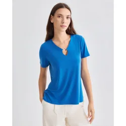 Camiseta de mujer lisa, manga corta