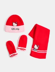 Pack Hello Kitty™ Hat Scarf & Glove Set Red Mix Female