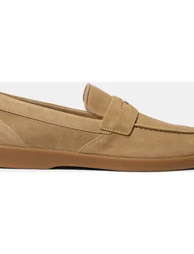 Zapato de hombre Wesley estilo mocasín en ante marrón - Michael Kors - FashionsVida