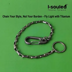 Mm Pure Titanium Bag Strap with Quick Release Hooks, Fashion Detachable Purse Chain for Men Women, Keychain Clip EDC Outdoor