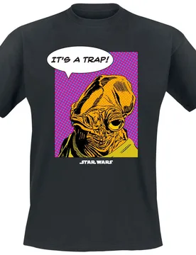 Disney T-Shirt - It's a Trap - M bis XXL - für Männer - Größe XXL - schwarz - Lizenzierter Fanartikel - Männer - male - Star Wars - FashionsVida