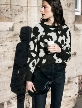 Street One Kuscheliger Rundhalspullover female Schwarz - Street One Studio - FashionsVida