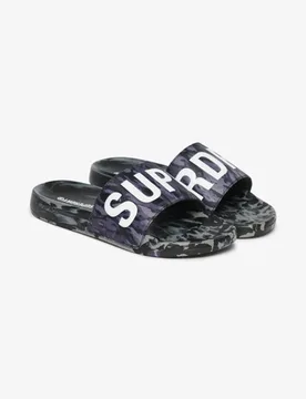 Superdry Men's Core Camo Badeschlappen Dunkelgrau - Größe: 8-9 - 34.99 - FashionsVida