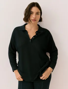 Jersey de mujer con cuello polo - Couchel - FashionsVida