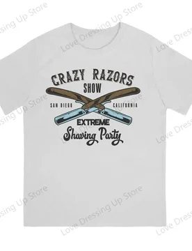 Pure Cotton Printed Men T-Shirt Barbershop crazy barber shaving party Short sleeve Tshirts O-Neck Tee Funny Tops - Aliexpress - FashionsVida