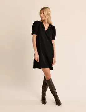 Vestido de manga corta abullonada - Molly Bracken - FashionsVida