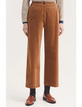 Pantalones rectos de mujer con cinturilla de goma - Nice Things - FashionsVida
