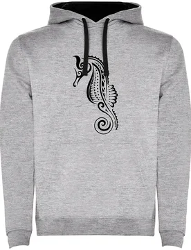 Felpa Con Cappuccio Seahorse Tribal - Kruskis - FashionsVida