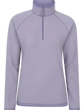 Montana Womens Half-Zip Fleece - Purple - Purple - Size: 14 - Mountain Warehouse - FashionsVida
