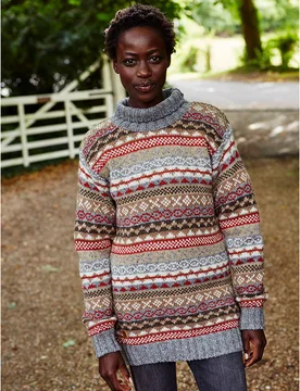 Classic Fairisle Sweater - Grey - Pachamama - FashionsVida