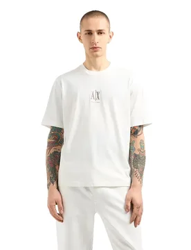Exchange T-shirt à Manches Courtes Xm000363a_f12308u Off White M - Giorgio Armani - FashionsVida