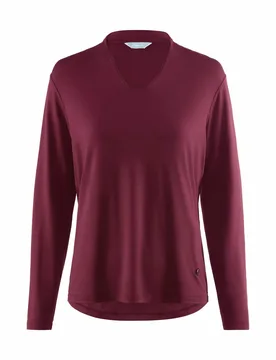 Jersey-Shirt Kelchkragen - Bordeaux - female - Size: 44 - Avena - FashionsVida