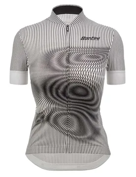 Maglia A Maniche Corte Delta Vortex Black - Santini - FashionsVida