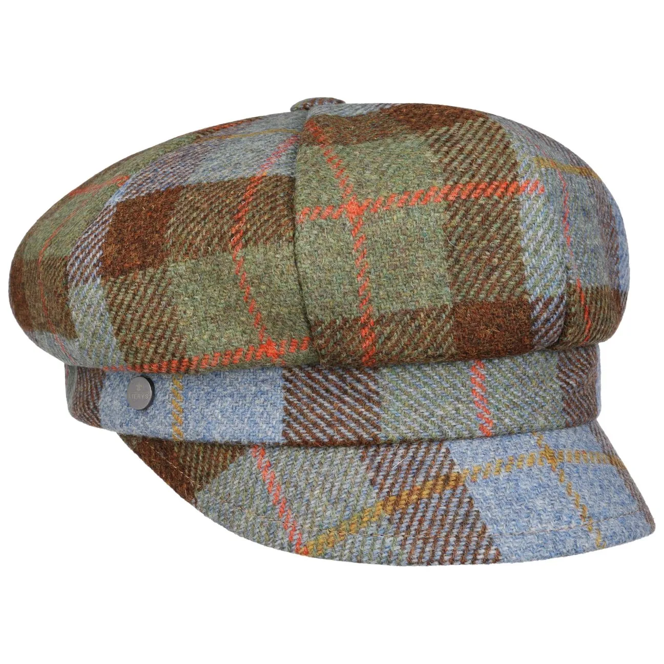 Liasca Wool Check Newsboy Cap by - brown-blue - Damen - Size: One Size - Lierys - FashionsVida