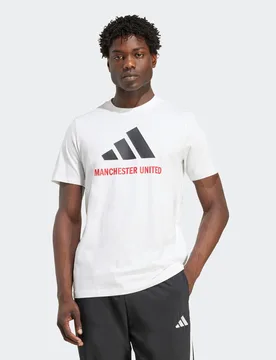 Manchester United x Seasonal Graphic T-Shirt White 3XL - Adidas - FashionsVida