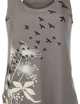 Top - Flock Top - S bis XL - für Damen - Größe M - braun - Frauen - female - innocent - FashionsVida
