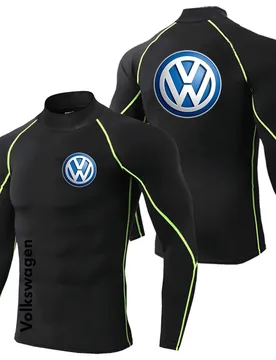 Popular Volkswagen printed men's tight fitting long sleeved T-shirt, gym exercise quick drying top, 2025 autumn new style - Aliexpress - FashionsVida