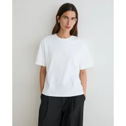 Camiseta básica de mujer de manga corta de algodón orgánico
