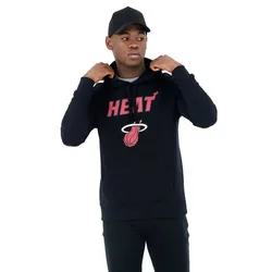Felpa Con Cappuccio Nba Regular Miami Heat Black L
