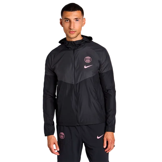 PSG Men Track Tops - Black - Size XS - Poly Woven - Black - Size: Extra Small - Nike - FashionsVida