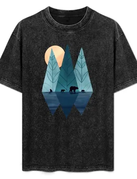 Bears family travel T-Shirt Basic Solid Color Short Sleeve T-Shirt - Aliexpress - FashionsVida