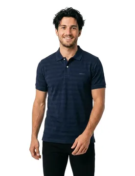 Polo à Manches Courtes 2014096 Evening Blue S - Gant - FashionsVida