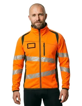 Sweat-shirt à Zip Accelerate Safe 19103 Hi-Vis Orange / Moss Green 5XL - MASCOT - FashionsVida