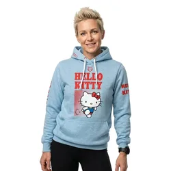 Felpa Con Cappuccio Hello Kitty Stripes Blue / Red L