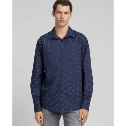 Camisa de hombre regular fit con microestampado