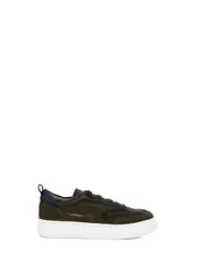 Sneakers in pelle VERDE MILITARE 40