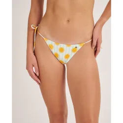 Braga de bikini semibrasileña con estampado de soles