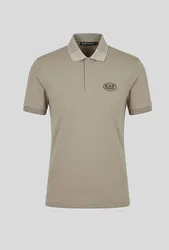 Polo in tessuto tecnico uomo beige