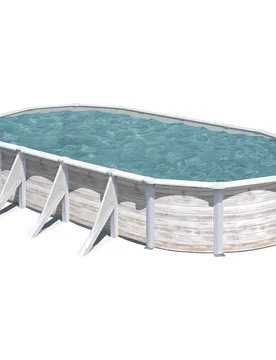 Piscina acero ovalada -730x375x120 cm - GRE - FashionsVida