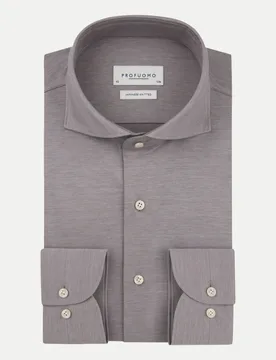 Slim-Fit Hemd mit Cutaway Grau 38 - Profuomo - FashionsVida