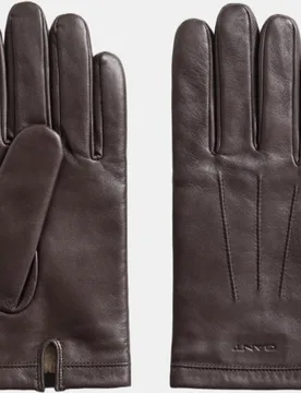 Guantes de piel con forro de cashmere - Gant - FashionsVida